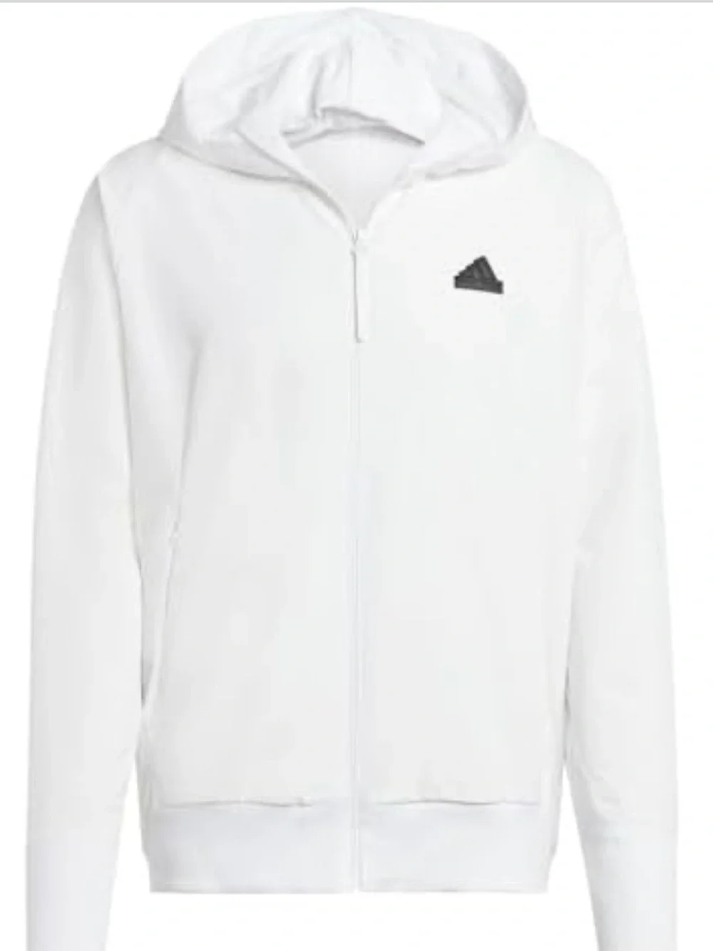 NWT Adidas Men's Z.N.E. Woven Full-Zip Track Jacket White Contrasting Black Logo